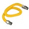 Flextron Gas Line Hose 5/8'' O.D.x48'' Len 1/2" FIPxMIP Fittings Yellow Coated Stainless Steel Flexible FTGC-YC12-48C - alternate 1